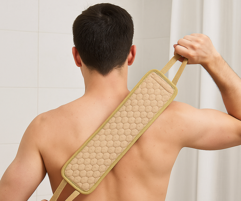 Esponja de Banho Para as costas + 2 Brindes – Kit 3 em 1 Completo