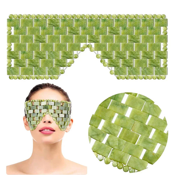 Máscara de Jade Natural para Olhos – Alívio, Frescor e Relaxamento