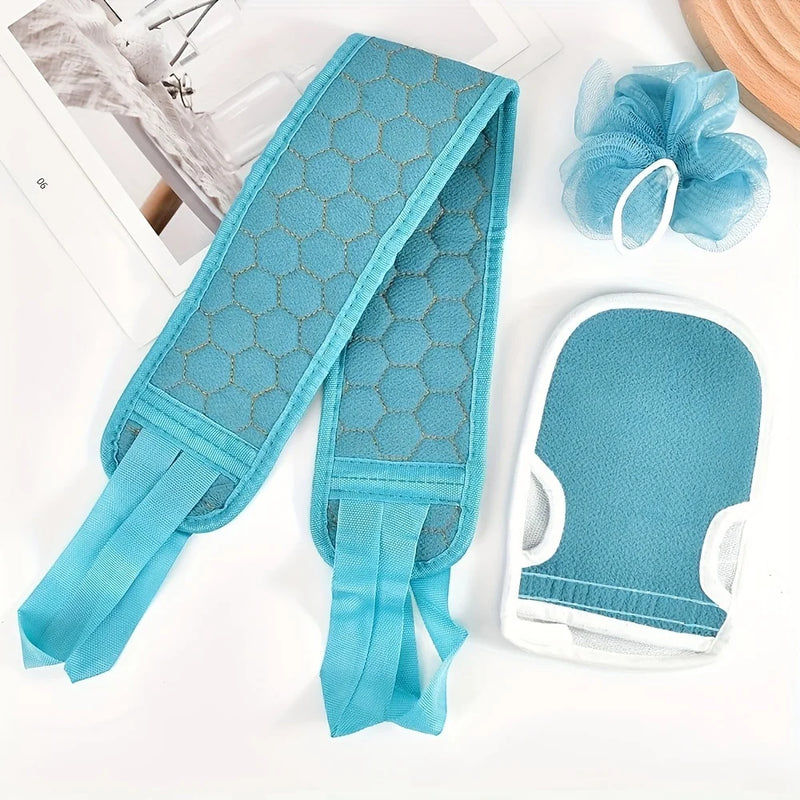 Esponja de Banho Para as costas + 2 Brindes – Kit 3 em 1 Completo